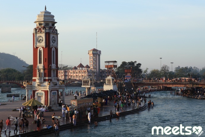 Die Heilige Stadt Haridwar am Ganges in Indien