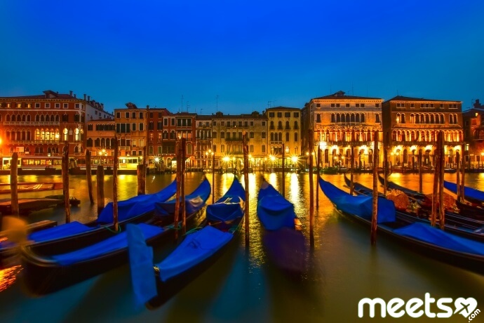 Gondola on Grand canal, Venice, Italy