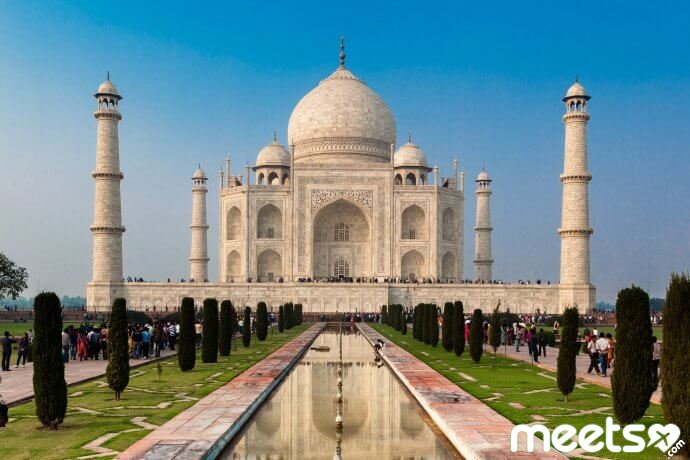 Site of Taj Mahal, Agra, Rajasthan, India